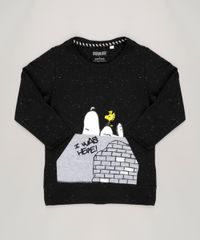 Camiseta-Infantil-Snoopy-Manga-Longa-Gola-Careca-Preta-9048322-Preto_1