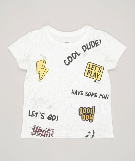 Camiseta-Infantil-com-Frases-Manga-Curta-Gola-Careca-em-Algodao---Sustentavel-Off-White-9035136-Off_White_1