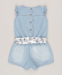 Macaquinho-Jeans-Infantil-Estampado-com-Babados-e-Faixa-Estampada-Floral-Azul-Claro-9062167-Azul_Claro_2