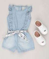Macaquinho-Jeans-Infantil-Estampado-com-Babados-e-Faixa-Estampada-Floral-Azul-Claro-9062167-Azul_Claro_3