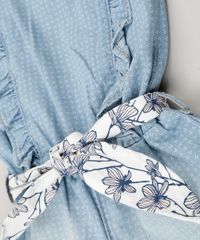 Macaquinho-Jeans-Infantil-Estampado-com-Babados-e-Faixa-Estampada-Floral-Azul-Claro-9062167-Azul_Claro_4