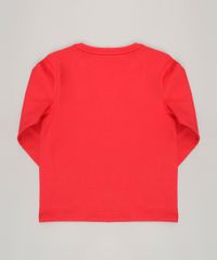 Camiseta-Infantil-Mickey-Mouse-Manga-Longa-Gola-Redonda-em-Algodao---Sustentavel-Vermelha-8650129-Vermelho_2