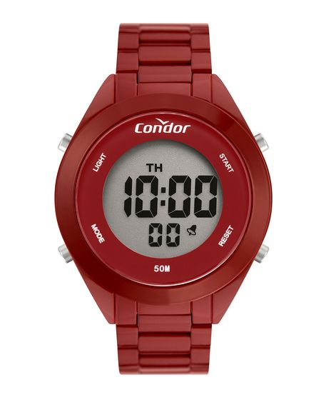 Kit-de-Relogio-Digital-Condor-Feminino---Brinco---Colar---COAE19432AKK4R-Vermelho-9977541-Vermelho_1