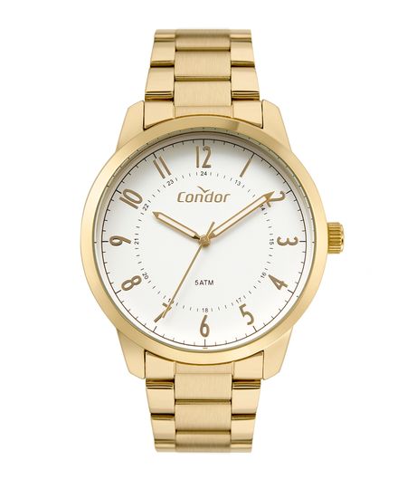 Kit-de-Relogio-Analogico-Condor-Feminino---Brinco---Colar---CO2035MYEK4T-Dourado-9977734-Dourado_1