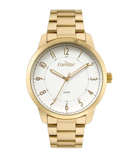 Kit-de-Relogio-Analogico-Condor-Feminino---Brinco---Colar---CO2035MYEK4T-Dourado-9977734-Dourado_1