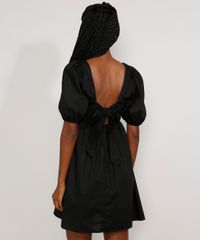 Vestido-Feminino-Mindset-Curto-com-Laco-Manga-Bufante-Preto-9984335-Preto_2