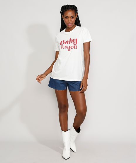 T-Shirt-Feminina-Mindset--Baby-It-s-You--Manga-Curta-Decote-Redondo-Off-White-9985974-Off_White_1