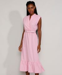 Vestido-Feminino-Mindset-Midi-com-Babado-e-Cinto-Sem-Manga-Rosa-Claro-9975485-Rosa_Claro_1