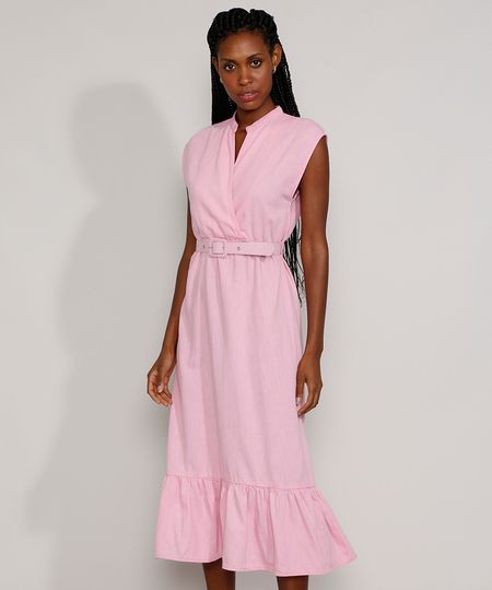 Vestido-Feminino-Mindset-Midi-com-Babado-e-Cinto-Sem-Manga-Rosa-Claro-9975485-Rosa_Claro_1