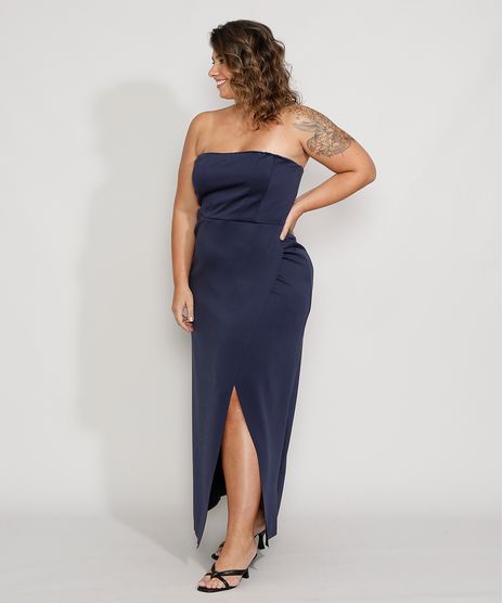 Vestido-Feminino-Plus-Size-Mindset-Longo-Tomara-que-Caia-com-Transpasse-e-Fenda-Azul-Marinho-9984329-Azul_Marinho_1