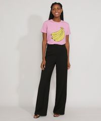 T-Shirt-Feminina-Mindset--Going-Bananas--Manga-Curta-Decote-Redondo-Rosa-9985971-Rosa_3
