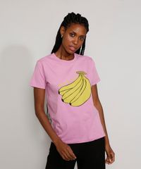 T-Shirt-Feminina-Mindset--Going-Bananas--Manga-Curta-Decote-Redondo-Rosa-9985971-Rosa_5
