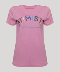 T-Shirt-Feminina-Mindset-com-Bordado--Otimista--Manga-Curta-Decote-Redondo-Rosa-9984149-Rosa_6