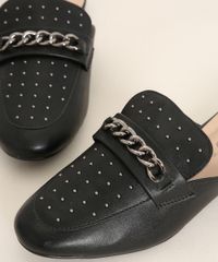 Mule-Feminino-Via-Uno-com-Tachas-e-Corrente-Preto-9981777-Preto_3
