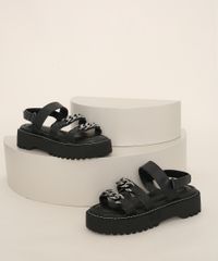 Sandalia-Flatform-Feminina-Oneself-com-Correntes-Salto-Baixo-Tratorado-Preta-9983159-Preto_1