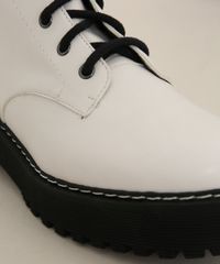 Coturno Branco Feminino Oneself Vista Frontal