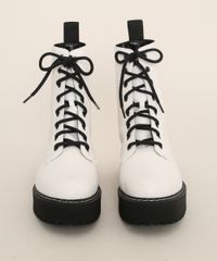 Coturno Branco Feminino Oneself Frente