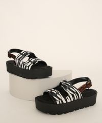 Sandalia-Flatform-Feminina-Oneself-Animal-Print-Salto-Baixo-Preta-9983116-Preto_1