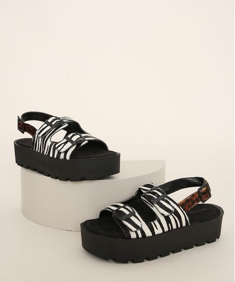 Sandalia-Flatform-Feminina-Oneself-Animal-Print-Salto-Baixo-Preta-9983116-Preto_1