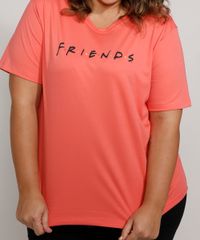 Camiseta-Feminina-Plus-Size-Friends-Manga-Curta-Decote-Redondo-Coral-9983947-Coral_6
