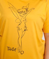 Camiseta-Feminina-Plus-Size-Sininho-Manga-Curta-Decote-Redondo-Mostarda-9983950-Mostarda_2