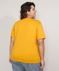 Camiseta-Feminina-Plus-Size-Sininho-Manga-Curta-Decote-Redondo-Mostarda-9983950-Mostarda_4