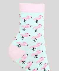 Meia-Feminina-Cano-Alto-Estampada-Flamingos-Verde-Agua-9970891-Verde_Agua_3