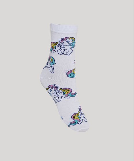 Meia-Feminina-Cano-Alto-My-Little-Pony-Estampada-Branca-9970894-Branco_1