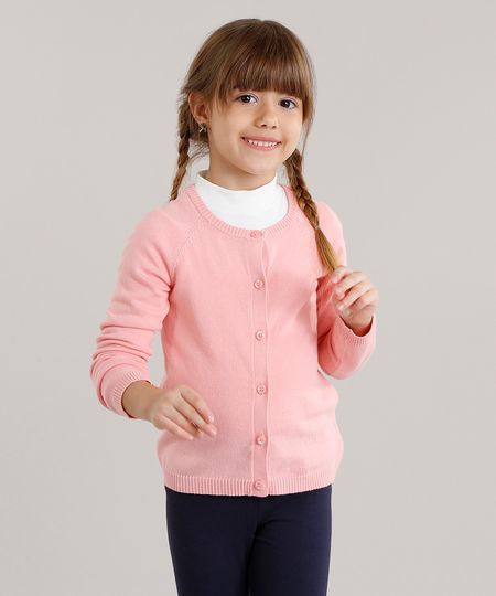 Cardigan-Infantil-Basico-em-Trico-Rosa-8871226-Rosa_1