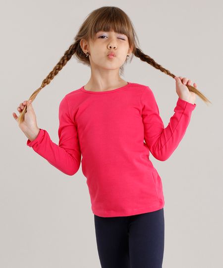 Blusa-Infantil-Basica-Manga-Longa-Decote-Redondo-em-Algodao---Sustentavel-Pink-9048705-Pink_1