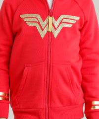 Blusao-Infantil-em-Moletom-Mulher-Maravilha-com-Giltter-em-Algodao---Sustentavel-Vermelho-8833428-Vermelho_4