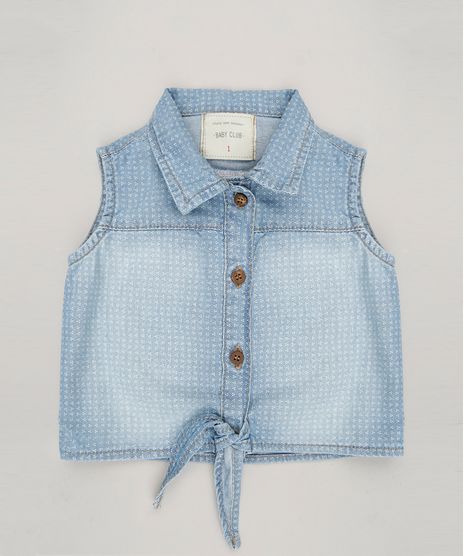Camisa-Jeans-Infantil-Estampada-com-Amarracao-Sem-Manga-Azul-Claro-9062168-Azul_Claro_1