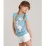 Blusa-Infantil--Unicornio--Manga-Curta-Decote-Redondo-em-Algodao---Sustentavel-Azul-Claro-9107641-Azul_Claro_1