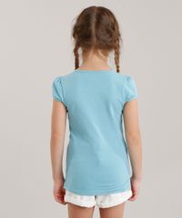 Blusa-Infantil--Unicornio--Manga-Curta-Decote-Redondo-em-Algodao---Sustentavel-Azul-Claro-9107641-Azul_Claro_2