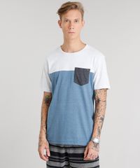 Camiseta-Masculina-Recorte-com-Bolso-Manga-Curta-Gola-Careca-Azul-8451632-Azul_1