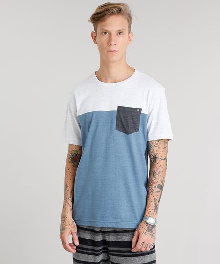 Camiseta-Masculina-Recorte-com-Bolso-Manga-Curta-Gola-Careca-Azul-8451632-Azul_1