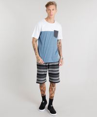 Camiseta-Masculina-Recorte-com-Bolso-Manga-Curta-Gola-Careca-Azul-8451632-Azul_3