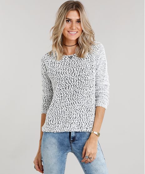 Sueter-Feminino-em-Trico-Manga-Longa-Gola-Redonda-Cinza-Mescla-8844279-Cinza_Mescla_1