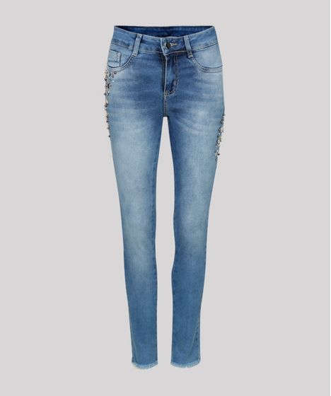 calça jeans brilhosa