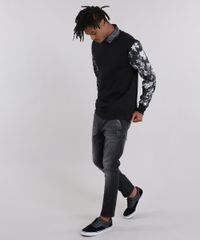 Blusao-em-moleton-com-Estampa-Floral-Preto-8829602-Preto_3