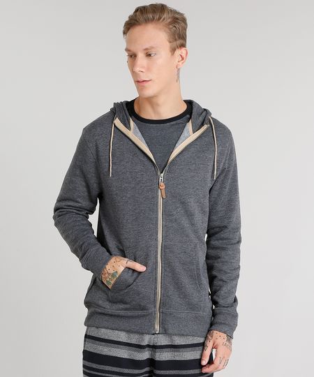 Blusao-Masculino-Basico-em-Moletom-com-Capuz-Manga-Longa-Cinza-Mescla-Escuro-8832542-Cinza_Mescla_Escuro_1