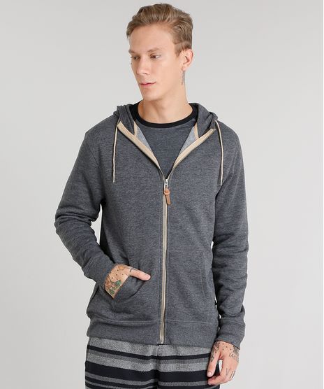 Blusao-Masculino-Basico-em-Moletom-com-Capuz-Manga-Longa-Cinza-Mescla-Escuro-8832542-Cinza_Mescla_Escuro_1