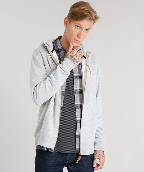 Blusao-Masculino-Basico-em-Moletom-com-Capuz-Manga-Longa-Cinza-Mescla-Claro-8832542-Cinza_Mescla_Claro_1