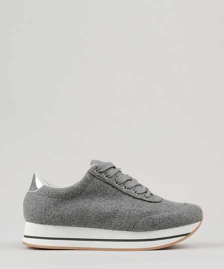 Tenis-Feminino-Moleca-Flatform-Running-em-Feltro-com-Recorte-Metalizado-Chumbo-9050583-Chumbo_1 Tenis-Feminino-Moleca-Flatform-Running-em-Feltro-com-Recorte-Metalizado-Chumbo-9050583-Chumbo_1