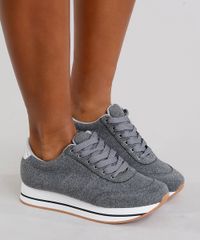 Tenis-Feminino-Moleca-Flatform-Running-em-Feltro-com-Recorte-Metalizado-Chumbo-9050583-Chumbo_2