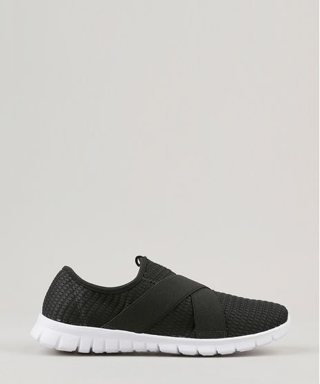 Tenis-Feminino-Beira-Rio-Running-com-Elastico-Preto-9046042-Preto_1