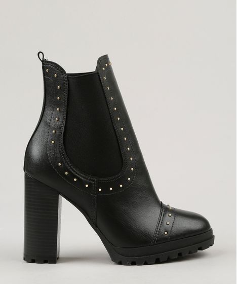 bota chelsea vizzano tachas preta