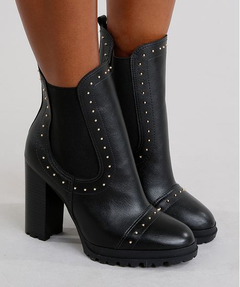 bota chelsea vizzano tachas preta