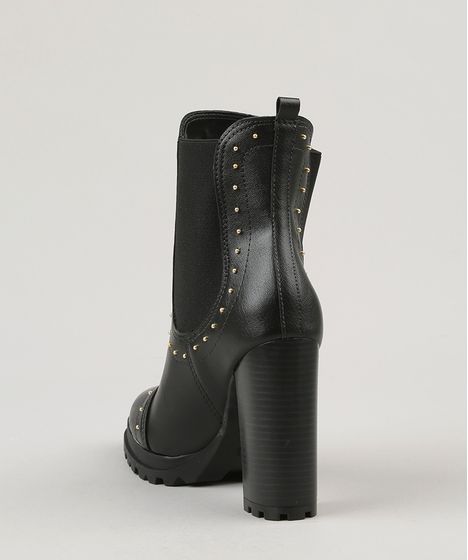 bota chelsea vizzano tachas preta