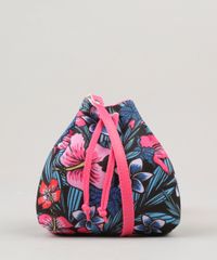 Bolsa-Infantil-Estampada-Floral-com-Elastico-de-Cabelo-Preta-9060663-Preto_3